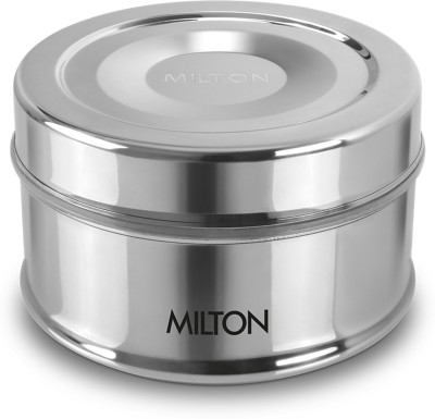 MILTON Steel Snack Stainless Steel Tiffin, 700 ml, Steel Plain 1 Containers Lunch Box(700 ml, Thermoware)