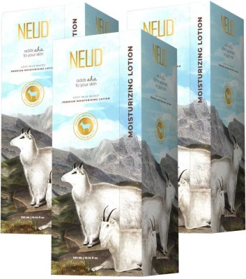 NEUD Goat Milk Premium Moisturizing Lotion for Men & Women - 3 Packs (300ml Each)(900 ml)
