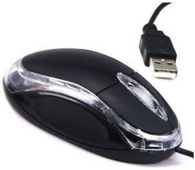 Junaldo optical USB mouse Wired Ambidextrous Optical Mouse(USB 3.0, Black)