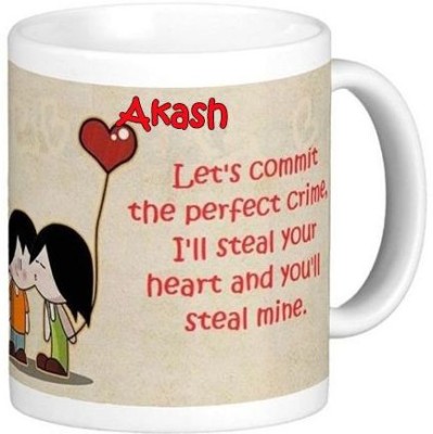 Exocticaa I Love You Akash Romantic Wish 94 Ceramic Coffee Mug(330 ml)