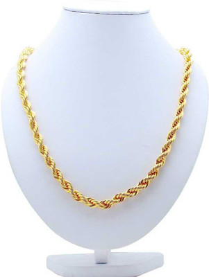 Cyan spritual TRENDY GOLD ROPE ALLOY CHAIN GOLD PLATED Gold-plated Plated Brass Chain Gold-plated Plated Brass, Alloy Chain