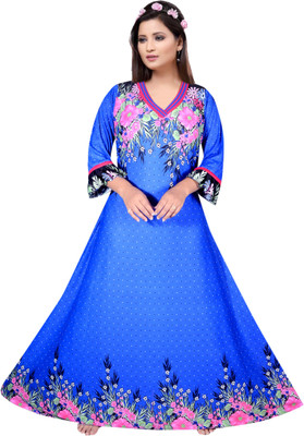 PURSA Women Nighty(Blue)