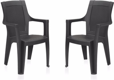Nilkamal Mystique Plastic Outdoor Chair(NA, Set of 2, Pre-assembled)