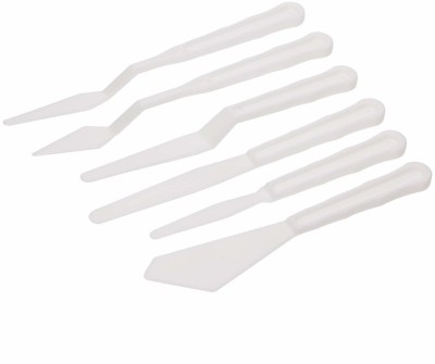 NOZOMI Plastic 0 Paint Wells Palettes  with Lid(Set of 6, White)