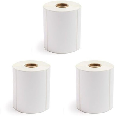 aditya labels 100 mm X 75 mm Chromo Self Adhesive Paper Label(White)