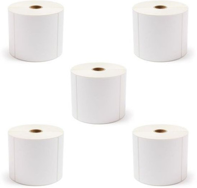 aditya labels 100 mm X 100 mm Chromo Self Adhesive Paper Label(White)