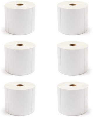 aditya labels 100 mm X 100 mm Chromo Self Adhesive Paper Label(White)