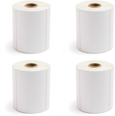 aditya labels 100 mm X 75 mm Chromo Self Adhesive Paper Label(White)