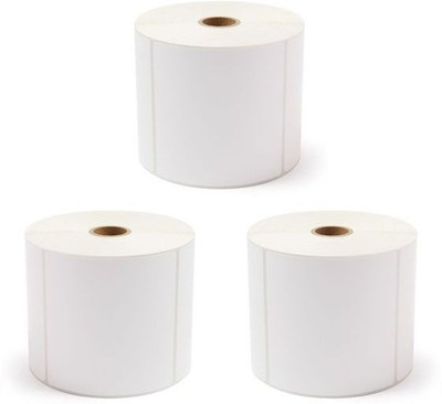 aditya labels 100 mm X 100 mm Chromo Self Adhesive Paper Label(White)