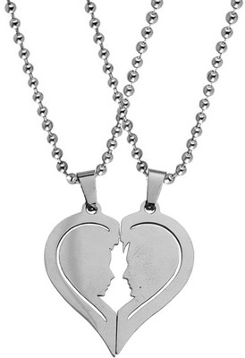 Shiv Jagdamba Sterling Silver Stainless Steel Pendant Set