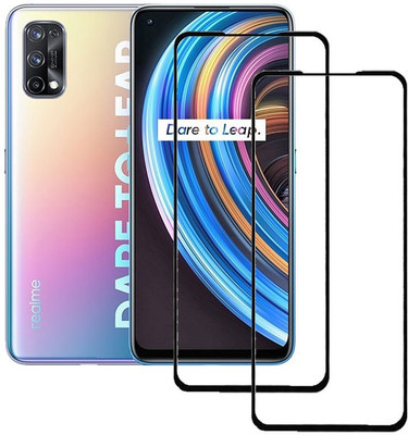 HOBBYTRONICS Edge To Edge Tempered Glass for REALME 8(Pack of 2)