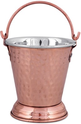 champriti champriti Copper Stainless Steel Hand Made Hammer Serving Bucket balti/ bucket 500 ml Gravy Bucket Serving Set(Pack of 1)