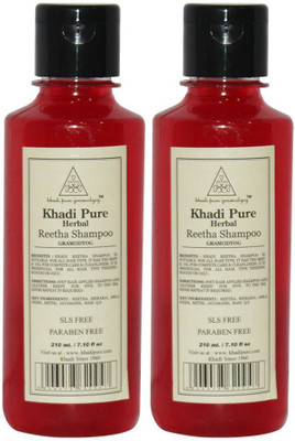 KHADI Pure Herbal Reetha Shampoo SLS-Paraben Free(420 ml)