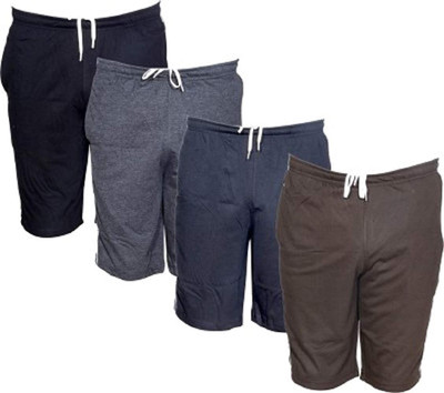 Kolva Solid Men Multicolor Regular Shorts