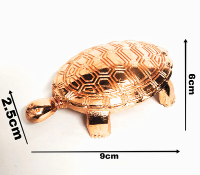 amishi blissful decor Amishi Blissful decors Metal Iron Feng Shui Tortoise On Plate Showpiece for Good Luck Decorative Showpiece  -  2.5 cm(Cast Iron, Glass, Copper)