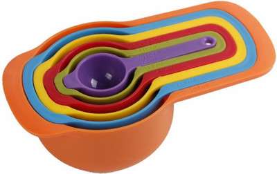 Rena Germany Revere Design Food Measuring Plastic Spoons for Cooking, Baking and Measuring Liquid | Set of 6 Pieces of Spoons Polypropylene Measuring Spoon Set(Pack of 6)