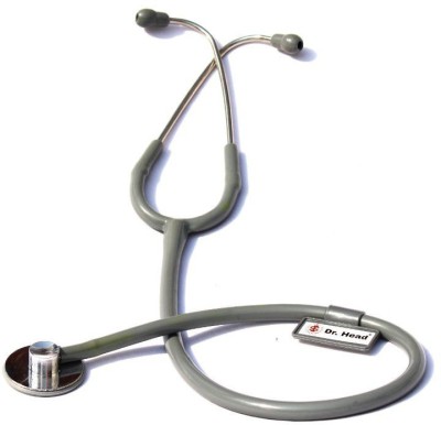 Dr. Head Single Head Aluminum Stethoscope For All Grey Stethoscope Cardiology Stethoscope(Grey)