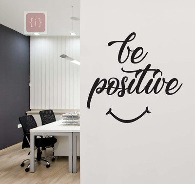 stylishdecor 60 cm s_smileybepositive Self Adhesive Sticker(Pack of 1)