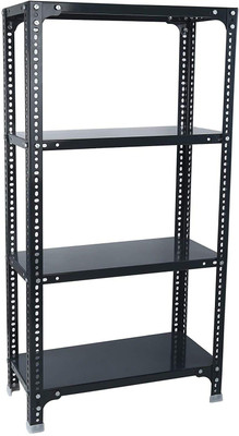 Smilemindia Prime CRC Sheet 4 Shelf Multipurpose Slotted Angle Rack , 48 x 24 x 12 Inch (Grey) Luggage Rack