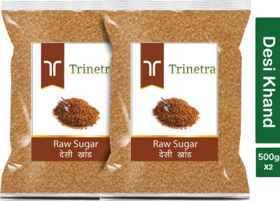 Trinetra Best Quality Desi Khand (Raw Sugar)-500gm (Pack Of 2) Sugar(1000 g, Pack of 2)