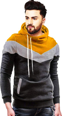 Leotude Full Sleeve Color Block Men Sweatshirt