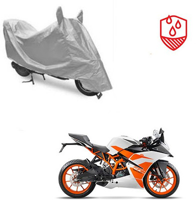 RPSENTTERPR Waterproof Two Wheeler Cover for KTM(Duke 200, Silver)