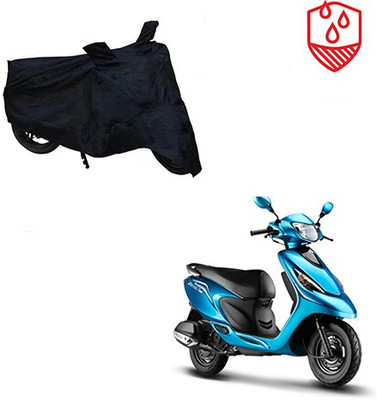 Mdstar Waterproof Two Wheeler Cover for TVS(Zest, Black)