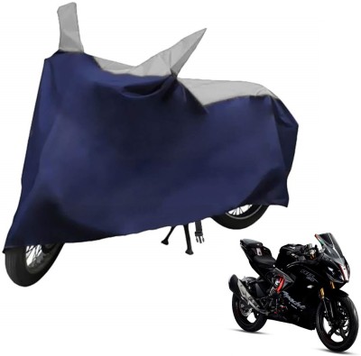 Auto Hub Two Wheeler Cover for TVS(Apache RR 310, Blue, Silver)