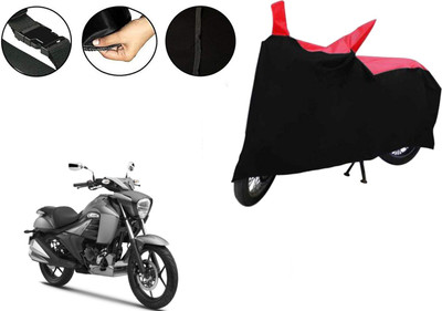 VTF Two Wheeler Cover for Suzuki(intruder 150, Black, Red)