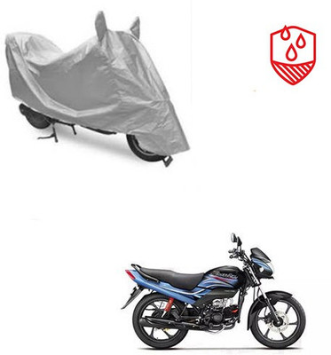 Atulit enterprises Waterproof Two Wheeler Cover for Hero(Passion Plus, Silver)