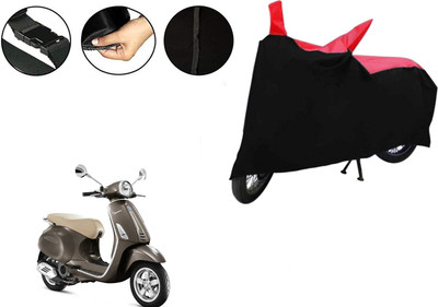 VTF Two Wheeler Cover for Piaggio(Vespa SXL 125, Black, Red)