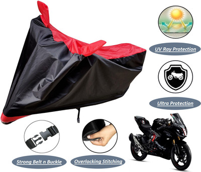 Auto Hub Two Wheeler Cover for TVS(Apache RR 310, Black, Red)