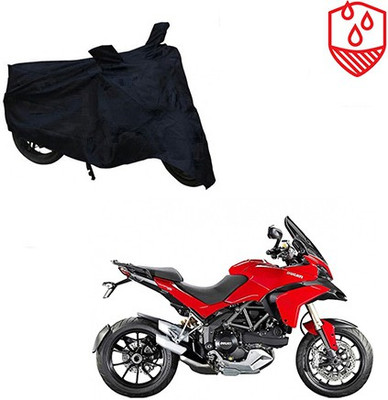 SRENTERPRISES Two Wheeler Cover for Ducati(Multistrada, Black)