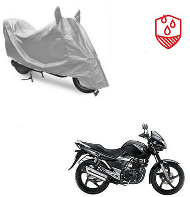 SRENTERPRISES Two Wheeler Cover for Suzuki(GS 150R, Silver)