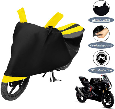 MOCKHE Two Wheeler Cover for TVS(Apache RR 310, Black, Yellow)