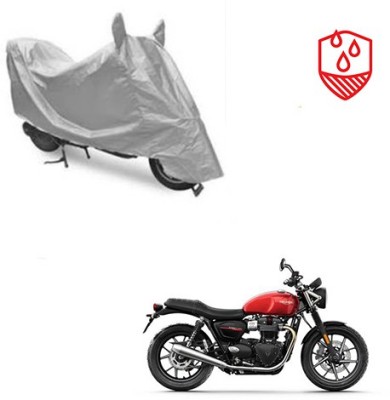 Atulit enterprises Waterproof Two Wheeler Cover for Triumph(Twin spark, Silver)