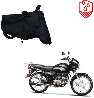 saanvi Waterproof Two Wheeler Cover for Hero(Splendor Plus, Black)