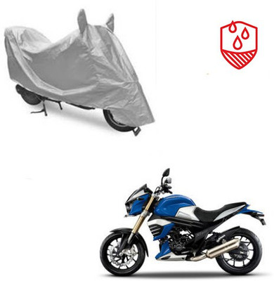 SRENTERPRISES Two Wheeler Cover for Mahindra(MOJO XT 300, Silver)