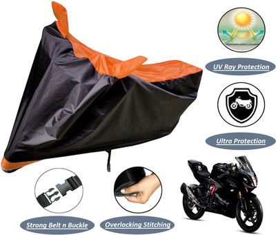 MOCKHE Two Wheeler Cover for TVS(Apache RR 310, Black, Orange)