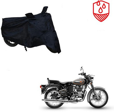 Atulit enterprises Waterproof Two Wheeler Cover for Royal Enfield(Bullet 500, Black)