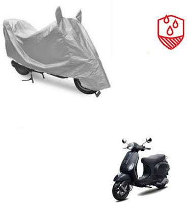 Atulit enterprises Waterproof Two Wheeler Cover for Piaggio(Vespa LX, Silver)