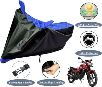 Auto Hub Two Wheeler Cover for Honda(SP 125, Black, Blue)