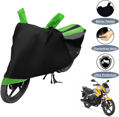 Auto Hub Two Wheeler Cover for Hero(Passion Pro, Black, Green)
