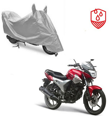 SRENTERPRISES Two Wheeler Cover for Yamaha(SZ X, Silver)