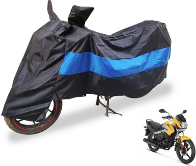 Auto Hub Two Wheeler Cover for Hero(Passion Pro, Black, Blue)