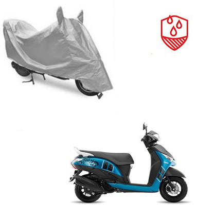 SRENTERPRISES Two Wheeler Cover for Yamaha(Alpha, Silver)