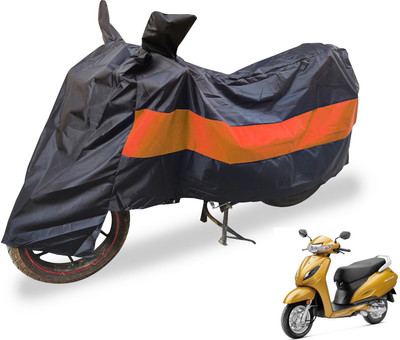 MOCKHE Two Wheeler Cover for Honda(Activa 6G, Black, Orange)