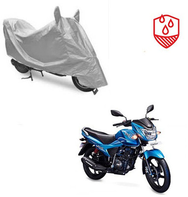 SRENTERPRISES Two Wheeler Cover for TVS(Victor New, Silver)