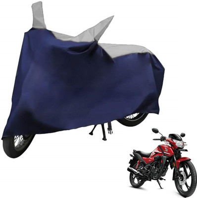 Auto Hub Two Wheeler Cover for Honda(SP 125, Blue, Silver)