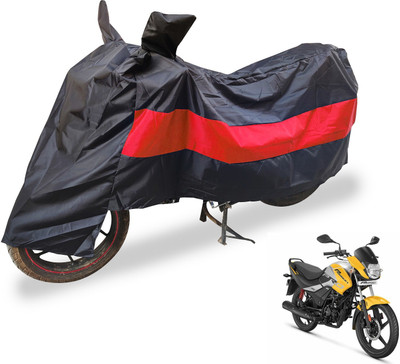MOCKHE Two Wheeler Cover for Hero(Passion Pro, Black, Red)